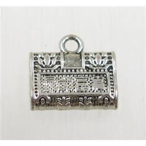 tibetan silver bag pendant, non-nickel, approx 9.5x13.5mm [ZN47834]