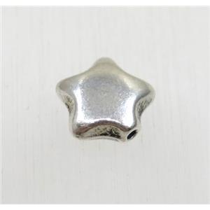 tibetan silver zinc star beads, non-nickel, approx 10.5mm [ZN47836]