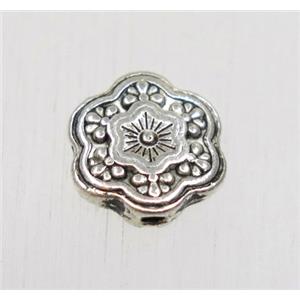 tibetan silver zinc flower beads, non-nickel, approx 9x10mm [ZN47846]