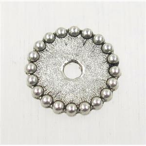 tibetan silver spacer beads, zinc, non-nickel, approx 11.5mm dia [ZN47916]