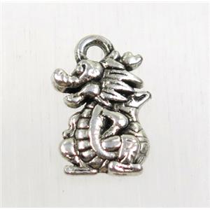 tibetan silver dragon pendants, non-nickel, approx 10x13mm [ZN47975]