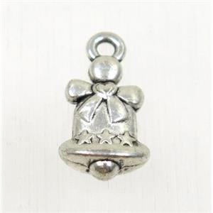 tibetan silver bell pendants, non-nickel, approx 9x14mm [ZN49614]