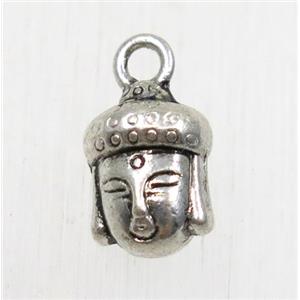 tibetan silver buddha pendant, non-nickel, approx 8x10.5mm [ZN49731]