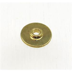 tibetan silver zinc beads, non-nickel, antique gold, approx 9.5mm dia [ZN49741G]