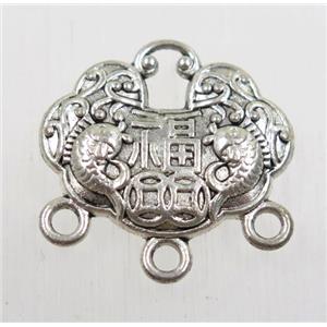 tibetan silver pendant, non-nickel, approx 17x20mm [ZN49794]