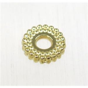 tibetan silver zinc beads, non-nickel, gold plated, approx 8mm dia, 2.5mm hole [ZN5126G]