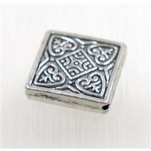 tibetan silver zinc square beads, non-nickel, approx 15x15mm [ZN594]