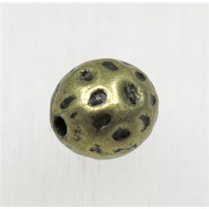tibetan silver zinc beads, non-nickel, antique bronze, approx 10x10.5mm [ZN60023BN]