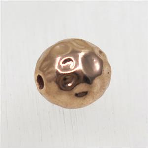 tibetan silver zinc beads, non-nickel, rose gold, approx 10x10.5mm [ZN60023RG]