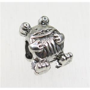 tibetan silver beads, zinc, non-nickel, approx 10x14mm, 4mm hole [ZN61171]