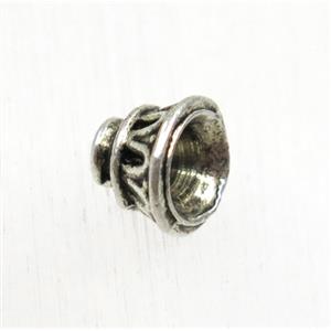 tibetan silver zinc beadcaps, non-nickel, approx 7x8mm [ZN61755]