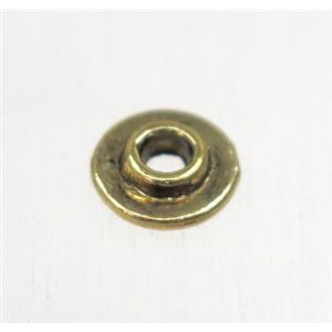 tibetan silver zinc beads, non-nickel, antique gold, approx 6mm dia [ZN61811AG]