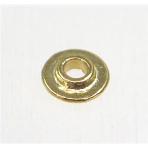 tibetan silver zinc beads, non-nickel, gold plated, approx 6mm dia [ZN61811G]
