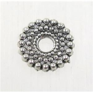 tibetan silver spacer beads, zinc, non-nickel, approx 9mm dia [ZN62760]