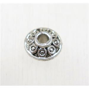 tibetan silver zinc bicone beads, non-nickel, approx 8mm dia [ZN63204]