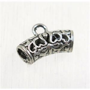 tibetan silver hanger, non-nickel, approx 5x14mm, 2.5mm hole [ZN63354]