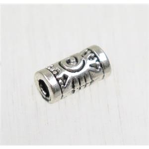 tibetan silver zinc tube beads, non-nickel, approx 3.5x6.5mm [ZN63830]