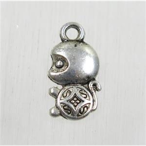 tibetan silver monkey pendant, non-nickel, approx 8x12.5mm [ZN64841]