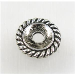 tibetan silver zinc spacer beads, non-nickel, approx 18mm dia [ZN67035]