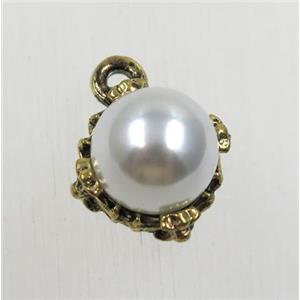 tibetan silver pendant, non-nickel, approx 10-13mm [ZN67280]