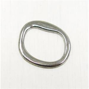 tibetan silver links, non-nickel, approx 12x13.5mm [ZN7613]