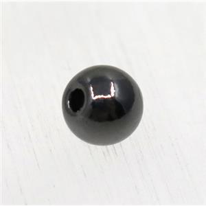 tibetan silver round zinc beads, non-nickel, black plated, approx 6mm dia [ZN818BK-6MM]