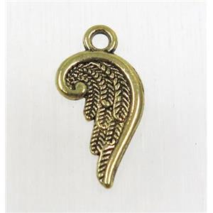 tibetan silver wing pendant, non-nickel, antique bronze, approx 8.5x15mm [ZN8387AG]