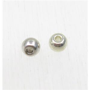 tibetan silver round zinc beads, non-nickel, approx 4mm dia [ZN971]