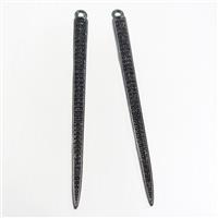copper spike pendant paved zircon, black plated, approx 4-52mm [FDZN7020]