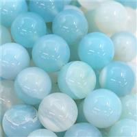 round striped Agate Beads, lt.blue, approx 4mm dia [GA1478-4MM]