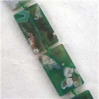 green Cherry Agate beads, rectangle, approx 30-50mm [GASA1711]