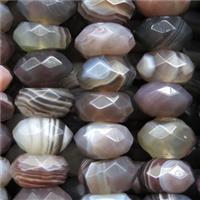 Botswana Agate beads, faceted rondelle, approx 4x9mm [GB10550-4X9MM]