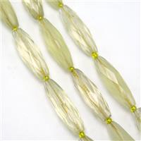 Lemon Quartz beads, faceted rice, approx 10-30mm [GB10611]