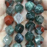 African Blood Jasper Beads, faceted round, approx 8mm dia [GB11326-8MM]