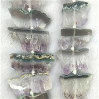 Amethyst druzy slab beads, approx 20-40mm [GB11365]