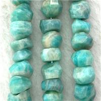 green Russian Amazonite Beads, faceted rondelle, approx 8-10mm [GB11517-L]