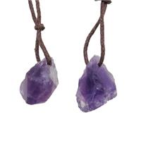 purple Amethyst nugget pendant, freeform, approx 12-20mm [GM13207]