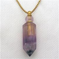 Fluorite perfume bottle Necklace, approx 16-60mm [GM13390]