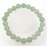 Green Aventurine bead bracelet, round, stretchy, approx 8mm, 60mm dia [GMBR191]