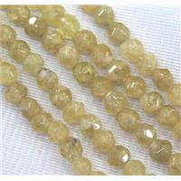 natural Yellow Garnet Beads, faceted freeform, approx 10mm dia [GMLB1670-10MM]