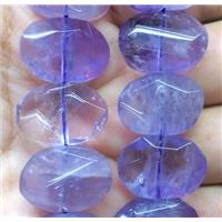 faceted amethyst oval bead, lt.purple, approx 15-20mm, 15.5 inches length [GMLB1967]
