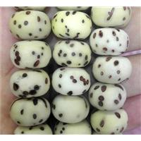 wood Bodhi beads, rondelle, approx 11x15mm, 38pcs per st [GMLB1977-11X15MM]