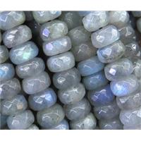 Labradorite bead, faceted rondelle, AA grade, approx 6x10mm [GMLB2217-6X10MM]