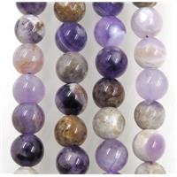 Dogtooth Amethyst Beads smooth round, approx 8mm dia [GMLB2499-8MM]