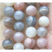 round Moonstone bead, multi-color, A-grade, approx 10mm dia [GMLB2603-10MM]