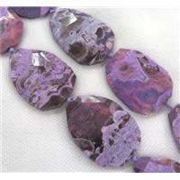 purple Ocean Jasper bead, faceted freeform, approx 25-55mm [GMLB2653]