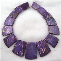 Sea Sediment Jasper necklace, freeform, purple, approx 20-40mm [GMLB2744]