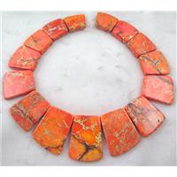 orange Sea Sediment Jasper bead for necklace, freeform, approx 20-40mm [GMLB2821]