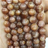 Natural Golden Sunstone Beads Peach Smooth Round, approx 10mm dia [GMLB4214-10MM]
