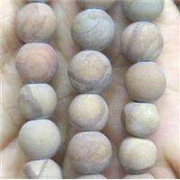 round matte Wooden Lace Jasper beads, approx 8mm dia [GMRD313-8MM]